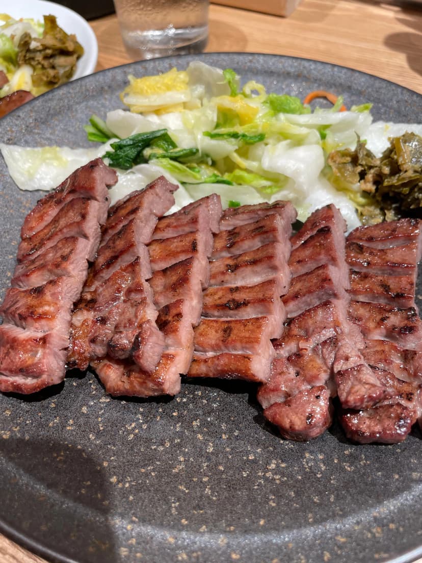 A plate of beef tongue